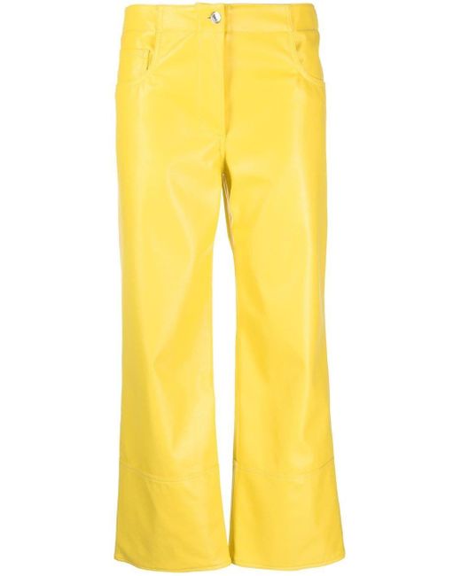 Pantalones anchos estilo capri de MSGM de color Amarillo | Lyst
