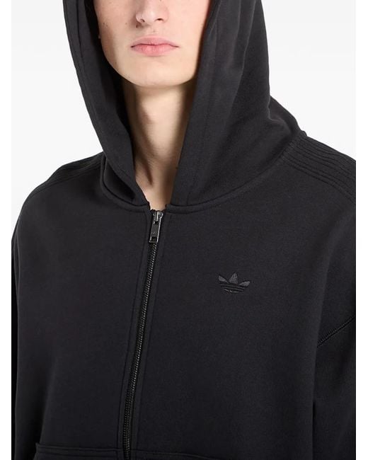Adidas Black Essentials Zip-Up Hoodie for men