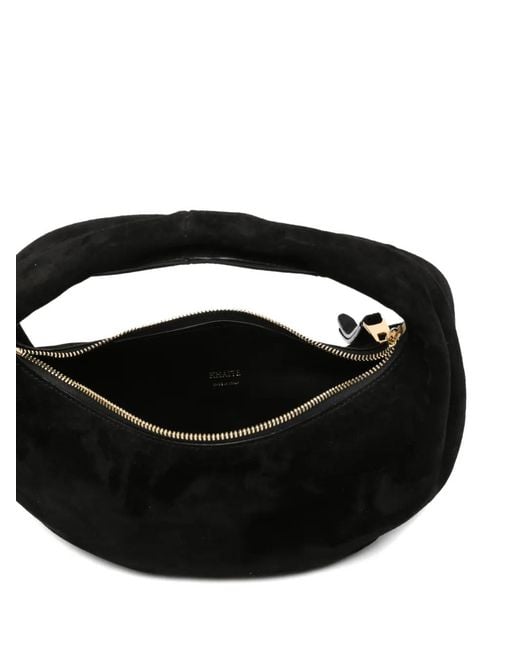 Khaite Black Mini Olivia Suede Tote Bag
