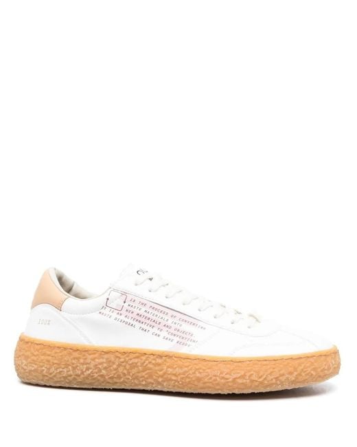 PURAAI Pink Slogan-Print Low-Top Sneakers