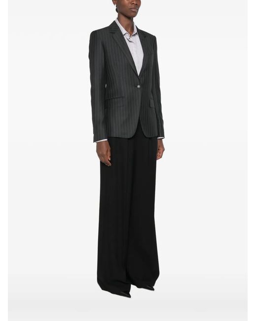Tom Ford Black Pinstripe-Pattern Single-Breasted Blazer