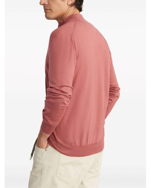 Brunello Cucinelli Pink Fine-knit Zip-up Cardigan for men