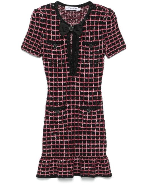 knee length dresses for ladies Bloom noir-red Mini Dress
