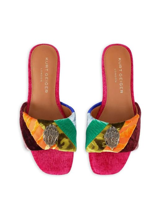 Kurt Geiger Pink Patchwork Sandals