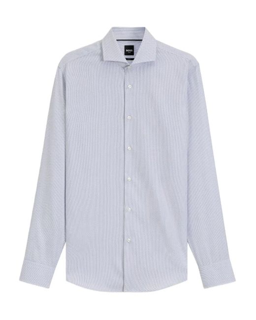 Boss White Patterned Shirt for men