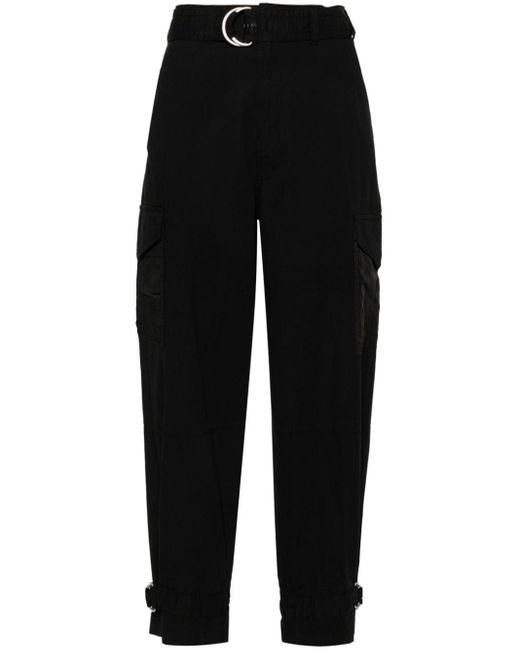 DKNY Rubberised-logo Cargo Pants in Black | Lyst
