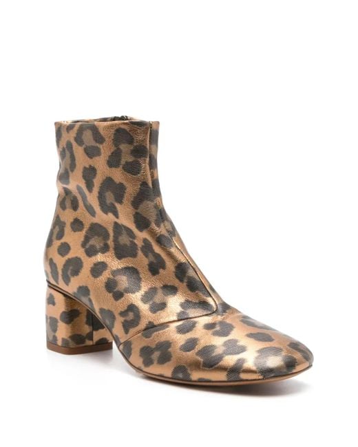Forte_forte Brown Leopard-Print Ankle Boots