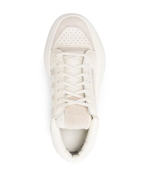 Y-3 White Centennial Leather Sneakers