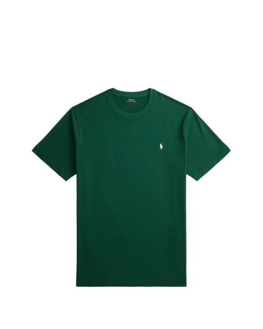 Polo Ralph Lauren Green Embroidered-Logo T-Shirt for men