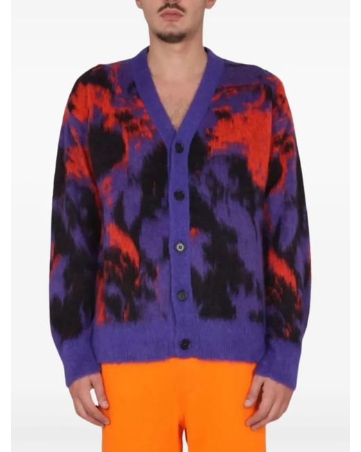 Cárdigan Con Cuello En V MSGM de hombre de color Blue