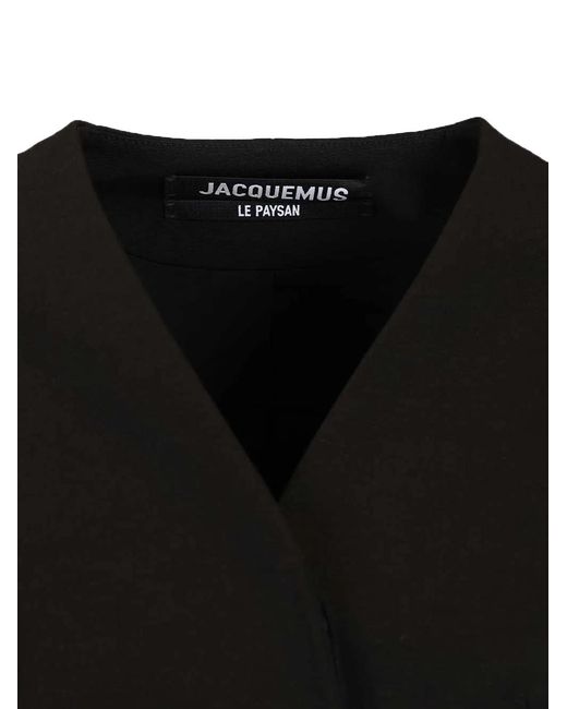 Jacquemus Black Blazer With Flared Sleeves