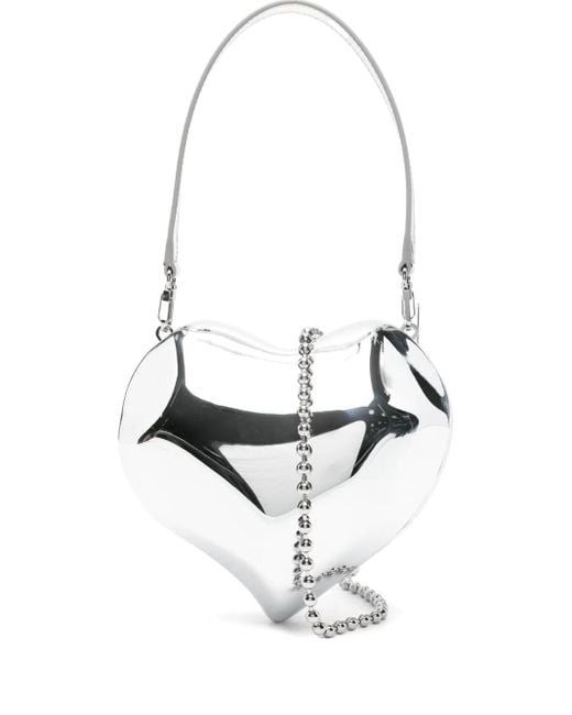 Simon Miller White Heart-Shaped Molded Clutch Bag