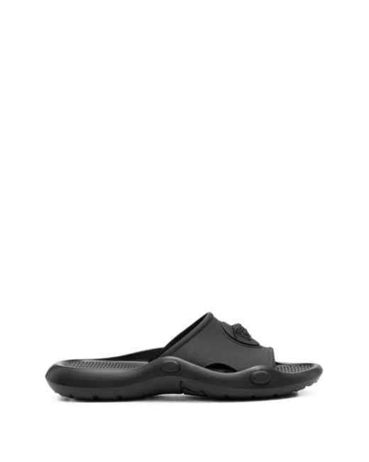 Versace White Medusa-Plaque Slides for men