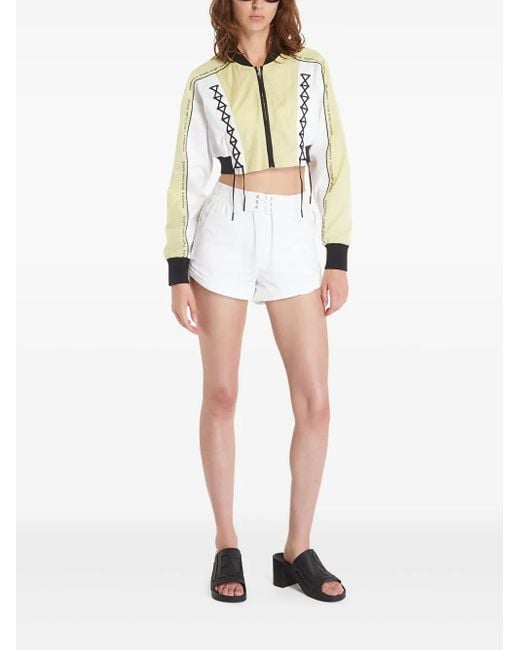 Converse White Cropped Zip-Up Jacket