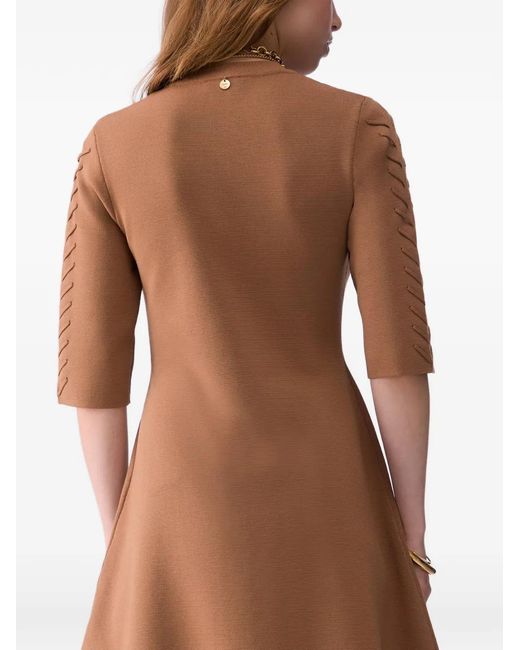 Liu Jo Brown Knit Fit & Flare Dress