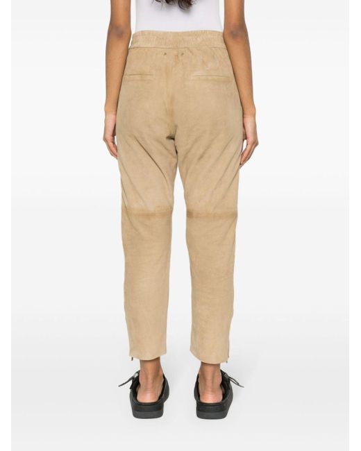 Golden Goose Deluxe Brand Natural Slim-fit Suede Trousers
