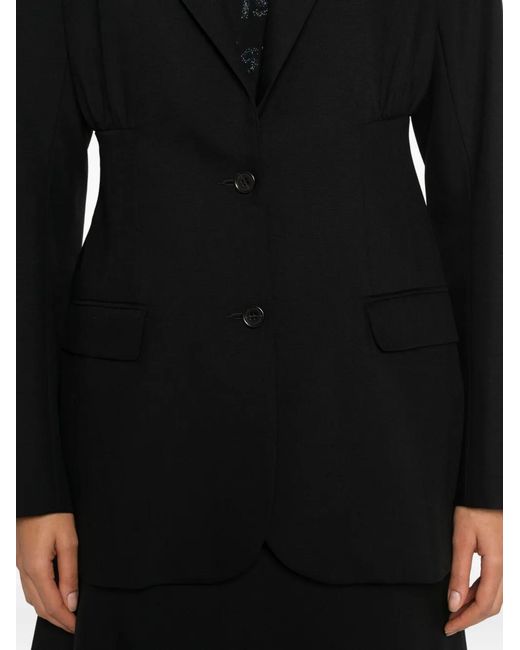 Lutz Huelle Black Adore Button-Fastening Blazer