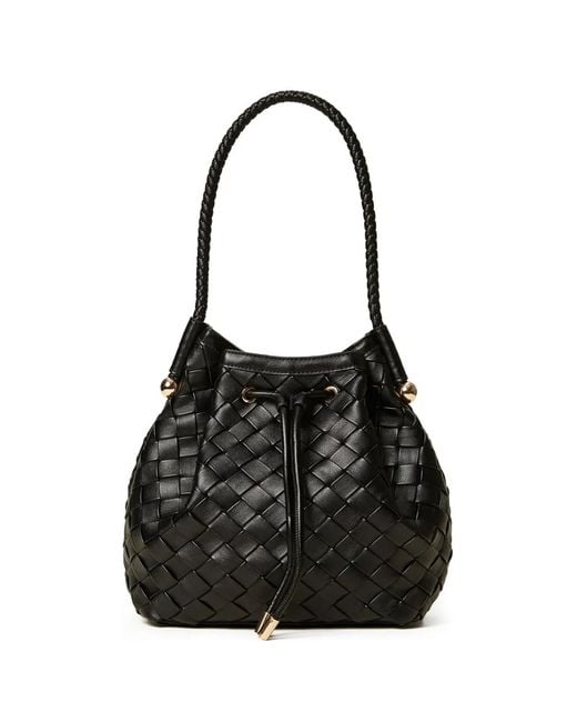 Twinset Black Woven Bucket Bag
