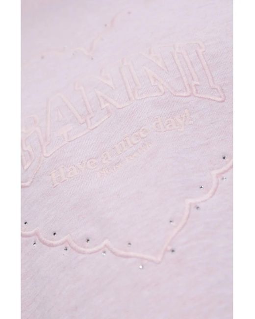 GANNI エンブロダイリーTシャツ GANNI エンブロイダリー Tシャツ | ホワイト | FARFETCH JP