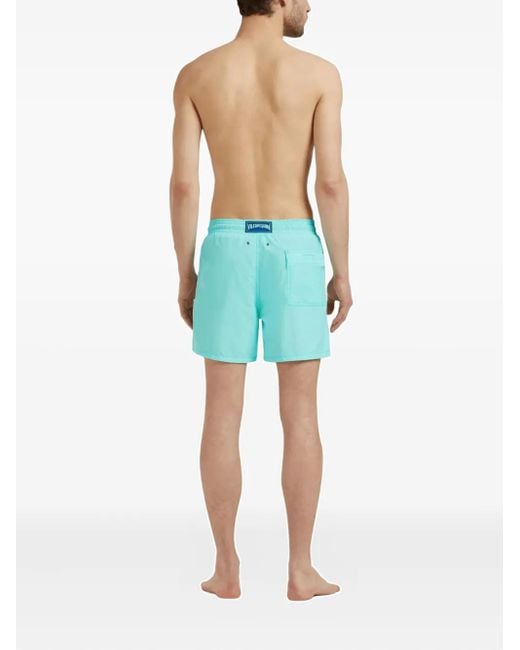 Vilebrequin Blue Whale-Embroidered Swim Shorts for men