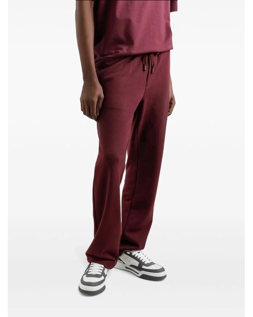 Dolce & Gabbana Red Logo-Detail Track Pants for men