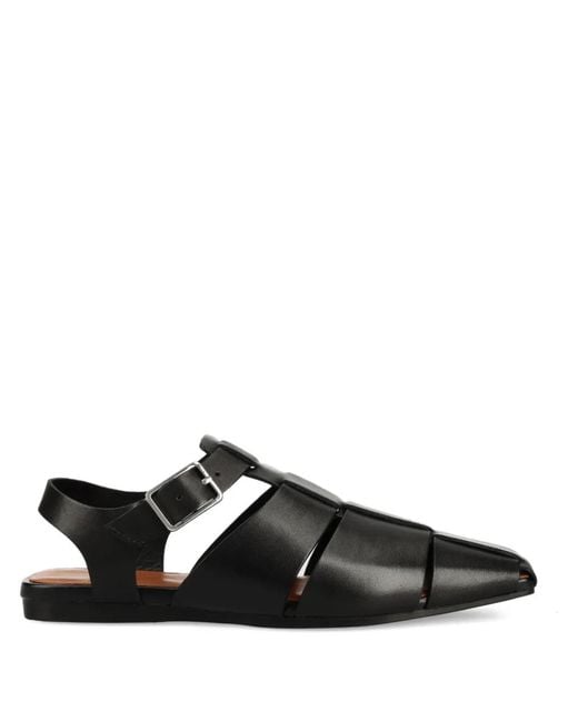 Vagabond Black Wioletta Buckle-Fastening Leather Sandals