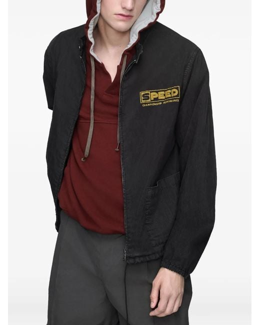 Maison Margiela Black Zip-Up Jacket for men