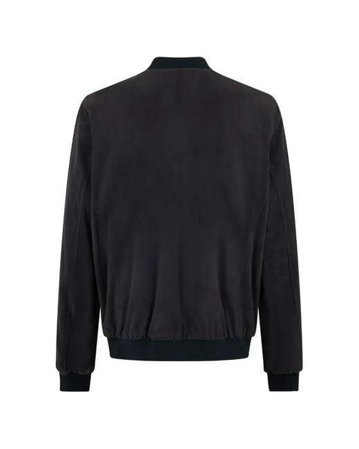 Moorer Blue Zip Bomber Jacket for men
