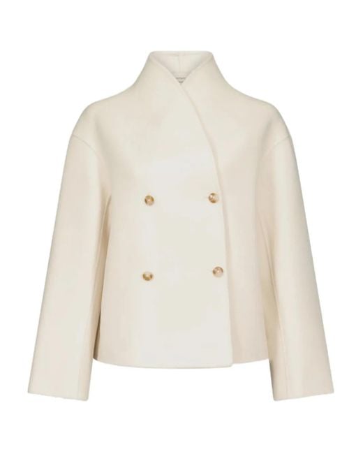 Loulou de Saison White Meyer Double-Breasted Jacket