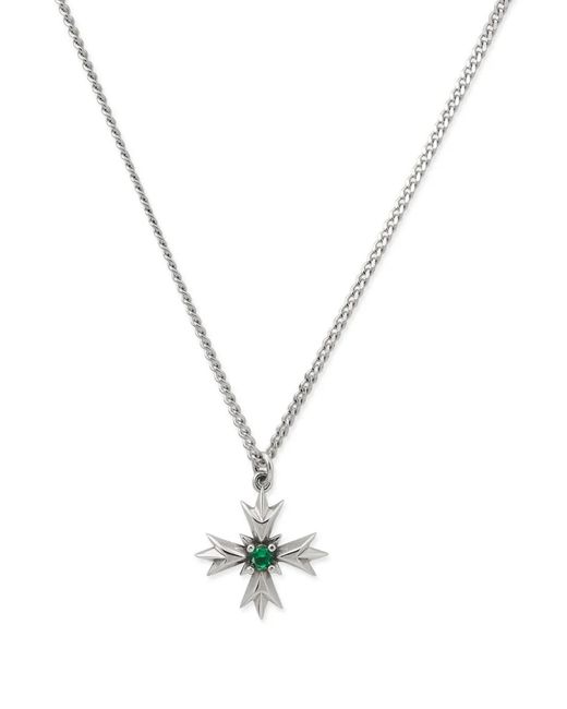 Emanuele Bicocchi Metallic Crest Crystal Necklace