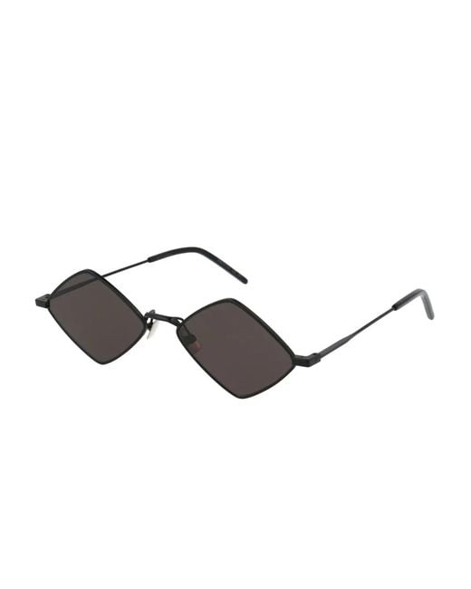 Saint Laurent Black Geometric-Frame Sunglasses