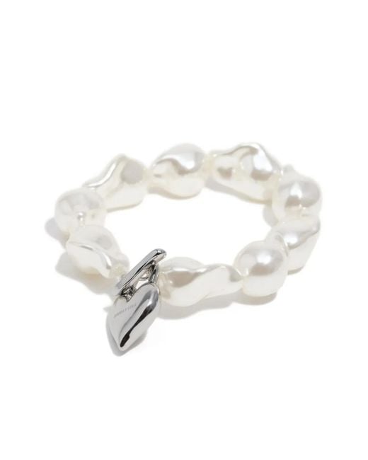 Bimba Y Lola White Heart-Charm Bracelet