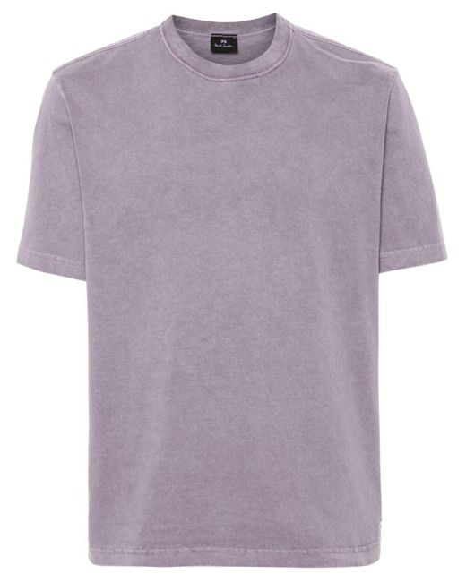 PS by Paul Smith Purple Logo-patch Cotton T-shirt for men