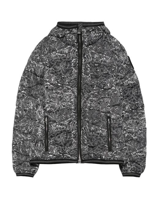 Blauer Camelia Jas Met Capuchon in het Gray