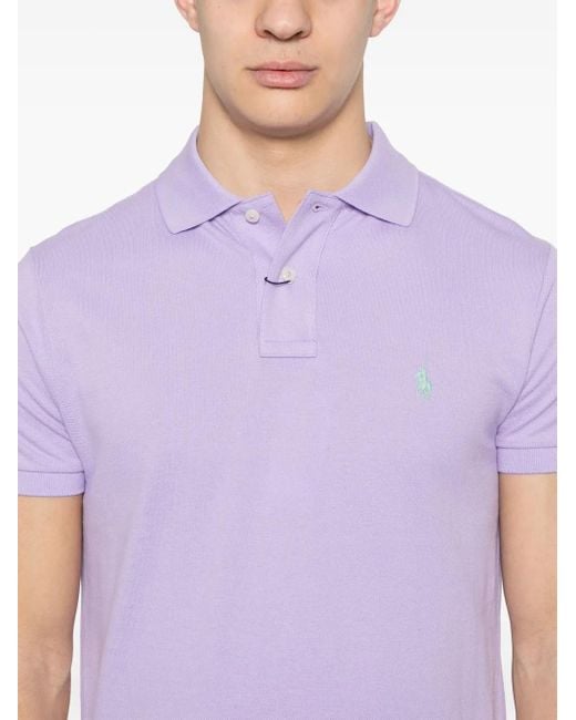 Polo Ralph Lauren Purple Polo Pony-Embroidered Polo Shirt for men