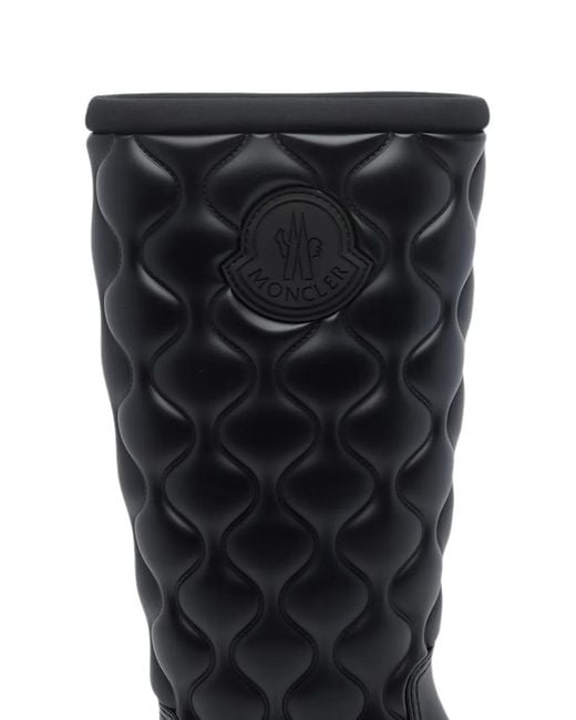 Moncler Black Kickstream High Rain Boots