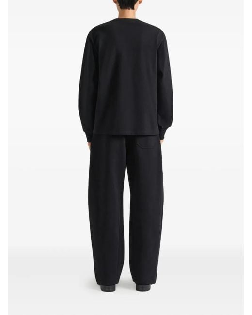 Givenchy Black Patchwork Long-Sleeve T-Shirt for men