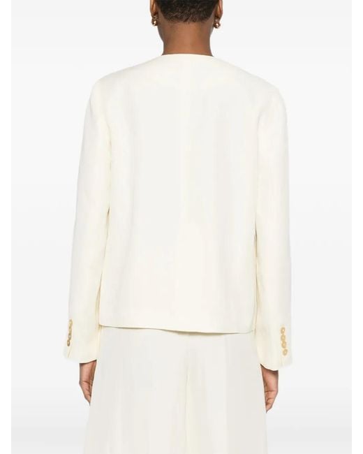 Liviana Conti White Buttoned Jacket