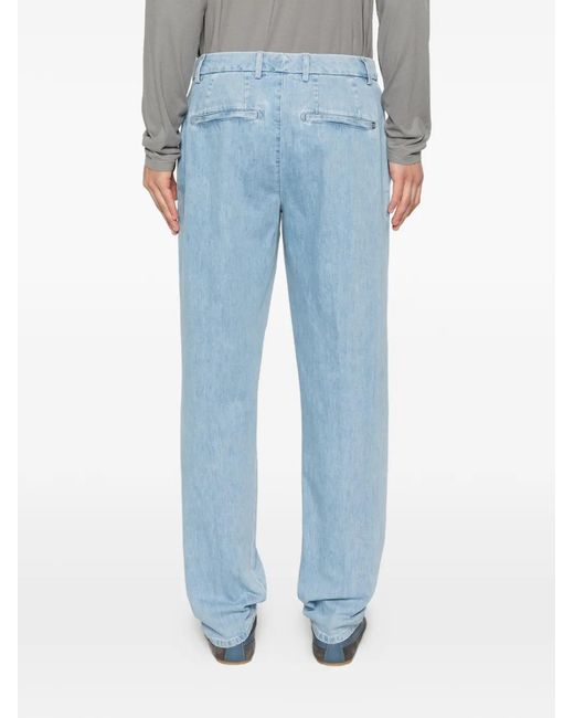 Dondup Blue Jean Droit À Effet Délavé for men