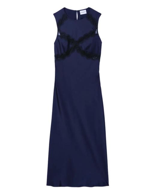 Claudie Pierlot レースインサート スリップドレス Blue