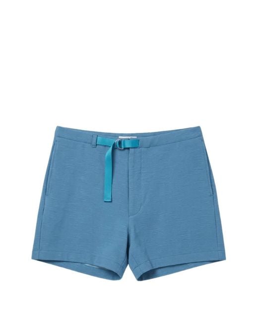 Auralee Blue Short Ceinturé À Boucle D for men