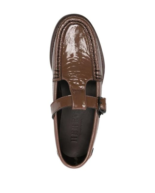 Hereu Brown Alber Crinkled Glossy Shoes
