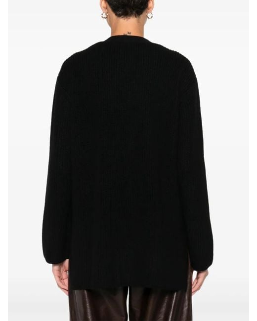 P.A.R.O.S.H. Black Buttoned Pocket Cardigan