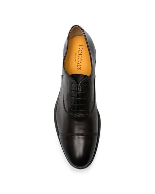 Doucal's Black Orvieto Oxford Shoes for men