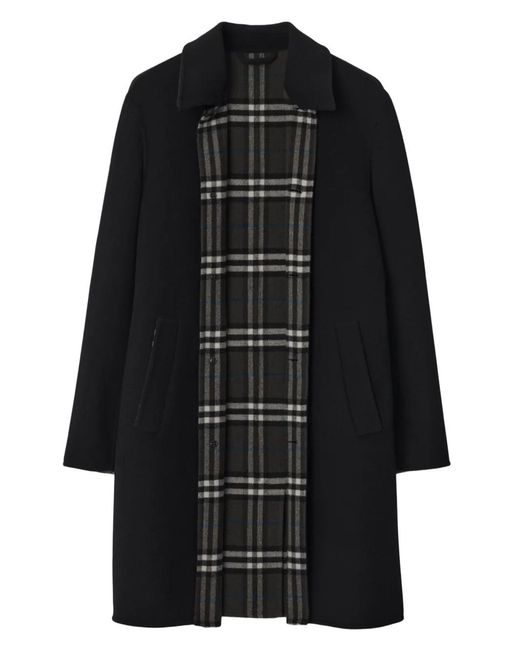 Burberry Wollen Jas in het Black voor heren