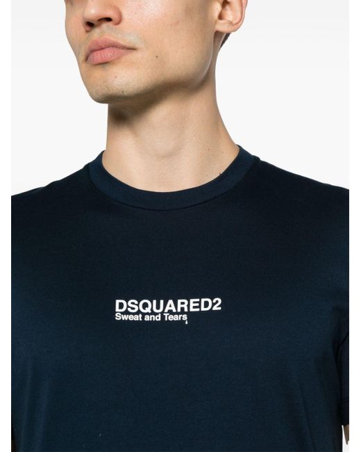 DSquared² Blue Cool Fit Cotton T-shirt for men