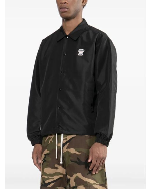 Chocoolate Black Logo-Embossed Jacket for men