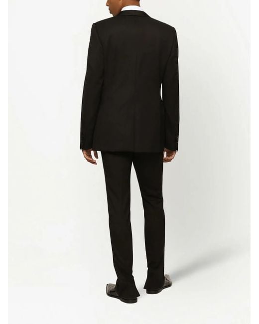 Dolce & Gabbana Black Sicilia-Fit Single-Breasted Blazer for men