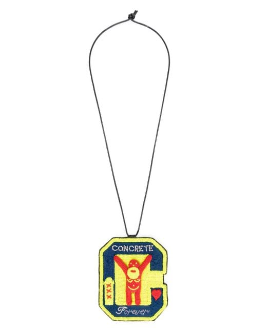 Walter Van Beirendonck White X Concrete 25Y Forever Necklace for men