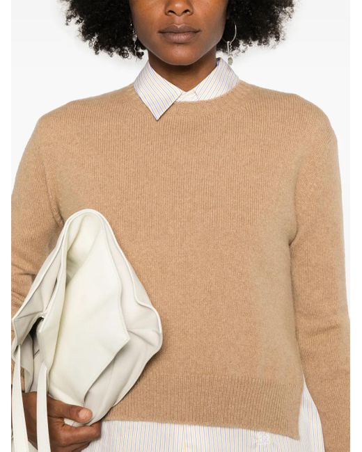 Plan C Natural Side-Slits Sweater